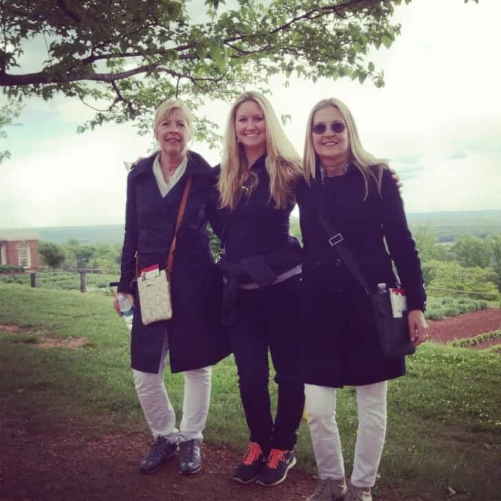 Maud, Erica and Marita at Monticello in Charlottesville