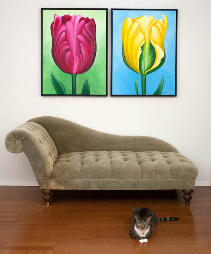 Unwavering Tulips - original paintings by Erica Eriksdotter
