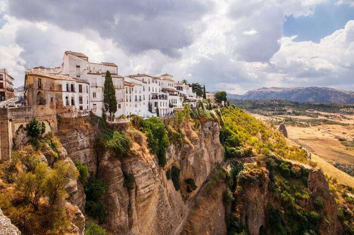 View from the New Bridge in Ronda, Spain