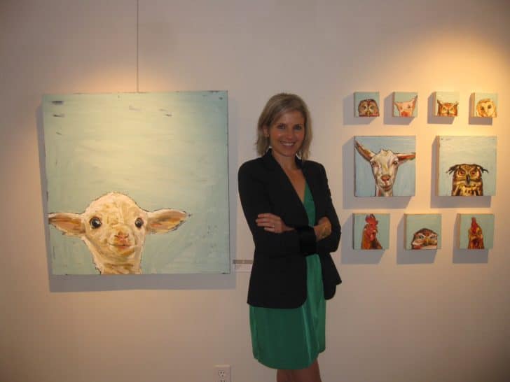 Melissa Townsend with her art